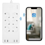 LogiLink Wi-Fi Smart stopcontactenlijst, 6-voudig + 4x USB, wit