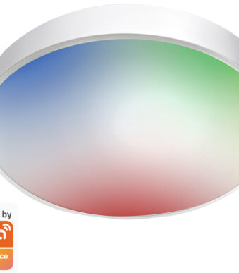 LogiLink Wi-Fi Smart LED-plafondlamp, Tuya compatibel, wit