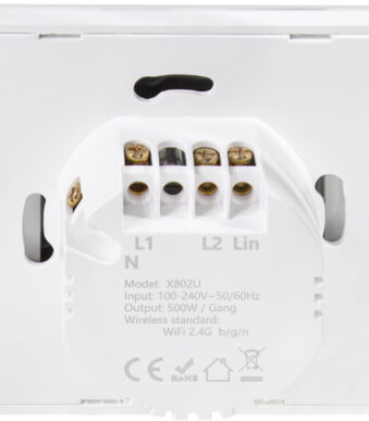 LogiLink Wi-Fi Smart muurschakelaar, 2-voudig, wit