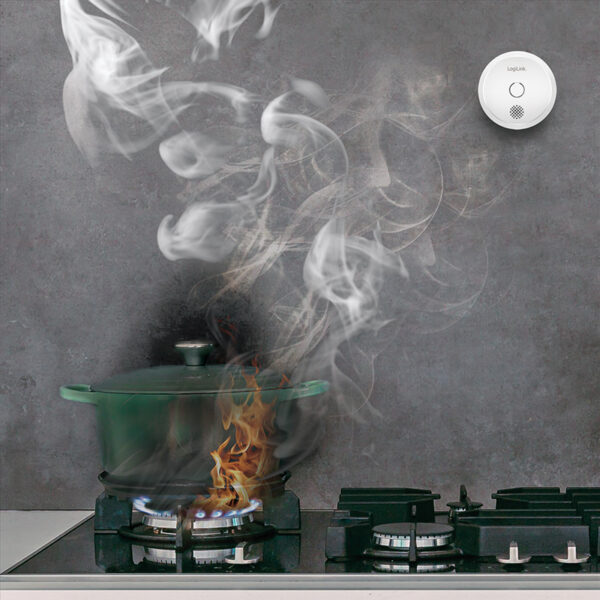 LogiLink Wi-Fi Smart rookmelder, Tuya compatibel, wit