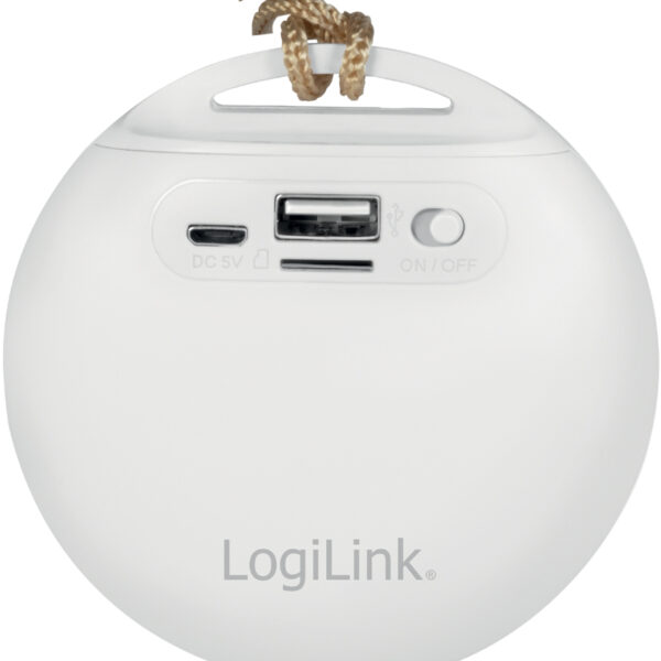LogiLink Bluetooth luidspreker V4.2 met lus, wit/grijs