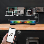 LogiLink mobiele Soundbar met Partylicht, zwart