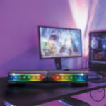 LogiLink mobiele Soundbar met Partylicht, zwart