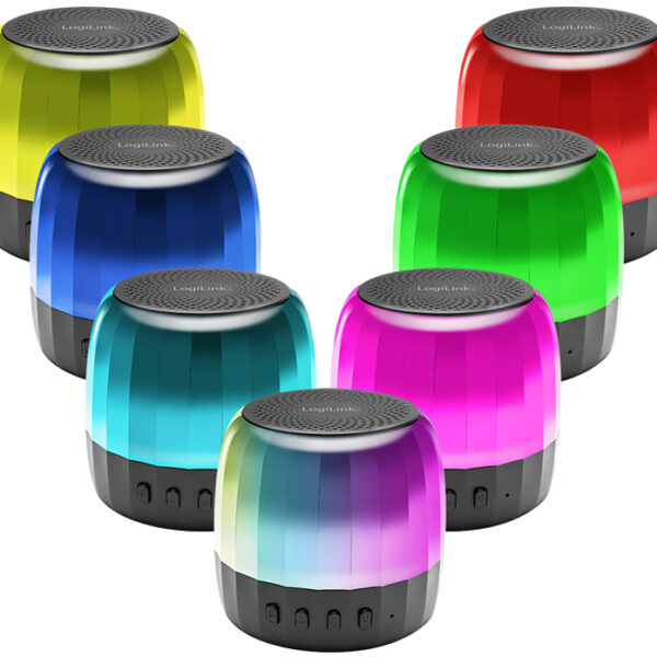 LogiLink Bluetooth luidspreker met Partylicht, zwart