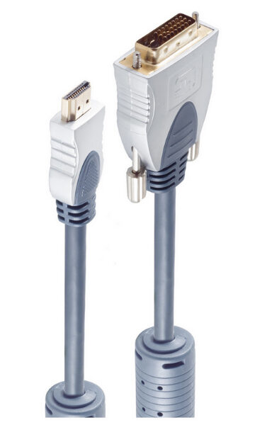 shiverpeaks PROFESSIONAL HDMI kabel, HDMI stekker - DVI-D 24+1 stekker, 1,0 m