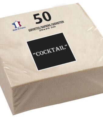 PROnappe cocktailservetten, 200 x 200 mm, ivoor