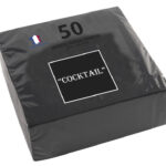 PROnappe cocktailservetten, 200 x 200 mm, zwart