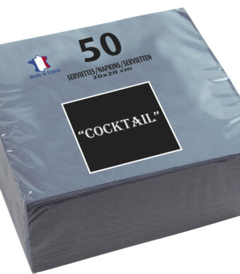 PROnappe cocktailservetten, 200 x 200 mm, grijs