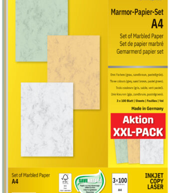 sigel set mamerpapier, A4, 90 g/m2, fijnpapier, assorti