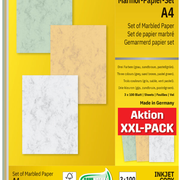 sigel set mamerpapier, A4, 90 g/m2, fijnpapier, assorti