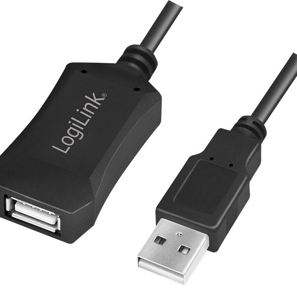 LogiLink USB 2.0 actieve verlengkabel, 5,0 m
