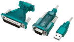 LogiLink USB 2.0 - RS232 9/25 Pol adapter met verlengkabel