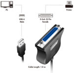 LogiLink USB 1.1 printerkabel, 25 polige Sub-D, lengte: 1,8 m