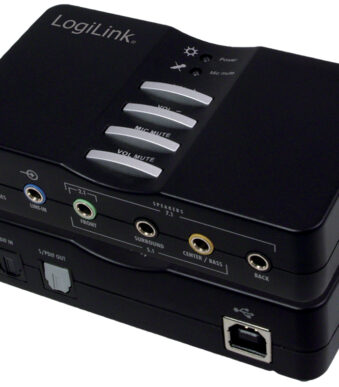 LogiLink 7.1 USB Sound Box, 8-Kanal, zwart
