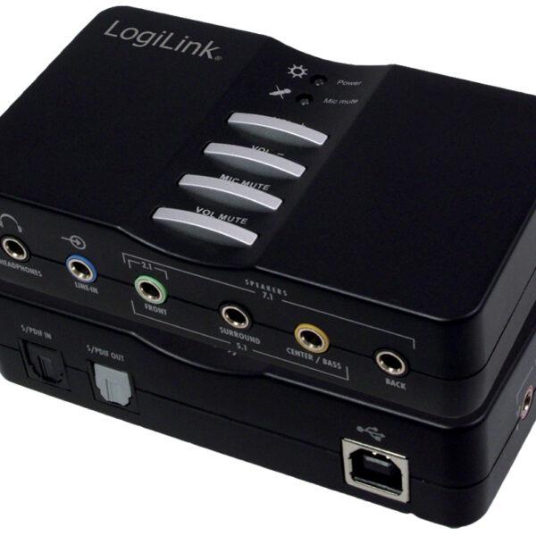 LogiLink 7.1 USB Sound Box, 8-Kanal, zwart