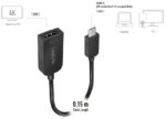 LogiLink USB-C - HDMI adapterkabel, zwart