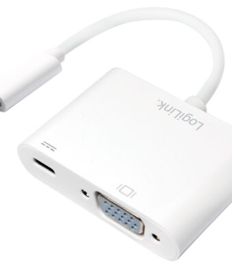 LogiLink USB-C - VGA laadadapter, wit