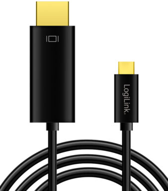 LogiLink USB-C - HDMI aansluitkabel, 1,8 m, zwart