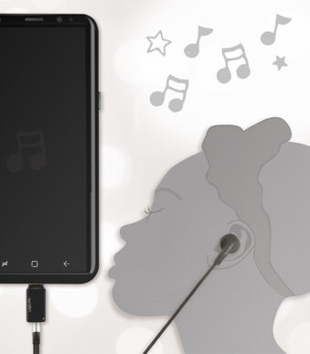 LogiLink USB-C audio-adapter, zwart