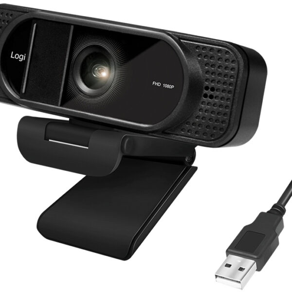 LogiLink Full-HD-USB-webcam met Dual-microfoon, zwart
