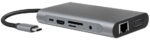 LogiLink USB 3.2 Dockingstation, 10-poorts, USB-C, zilver