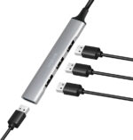 LogiLink USB 3.0 Slim-Hub, 4-poorts, aluminium behuizing, grijs