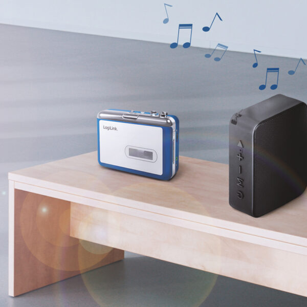 LogiLink Walkman voor Bluetooth-apparaten, blauw/zilver