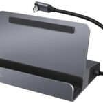 LogiLink USB 3.2 Gen1 Dockingstation met houder, 6-poorts, zilver
