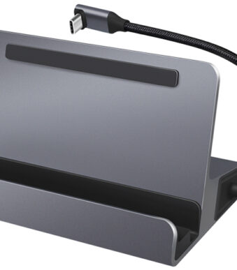 LogiLink USB 3.2 Gen1 Dockingstation met houder, 6-poorts, zilver