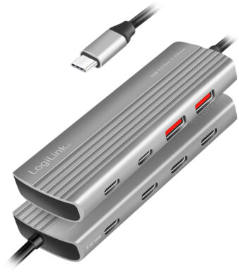 LogiLink USB 3.2 Ultra-Slim-Hub, 7-poorts, 2x USB-A, 5x USB-C