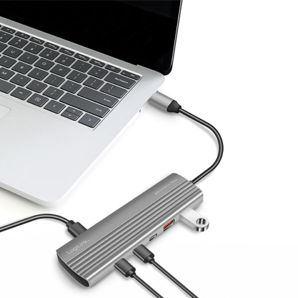 LogiLink USB 3.2 Ultra-Slim-Hub, 10-poorts, 2x USB-A, 8x USB-C