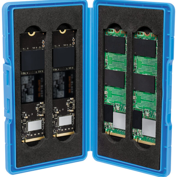 LogiLink beschermbox voor 4x M.2 NGFF/NVMe SSDs, blauw