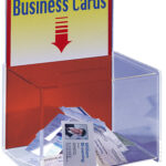 sigel Actiebox voor visitekaartjes, acryl, glashelder, (B)17 x (D)23 x (H)30 cm