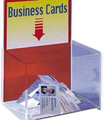 sigel Actiebox voor visitekaartjes, acryl, glashelder, (B)17 x (D)23 x (H)30 cm