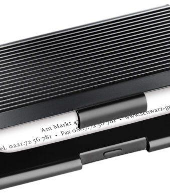 sigel visitekaartjes-etui, metaal, zwart mat