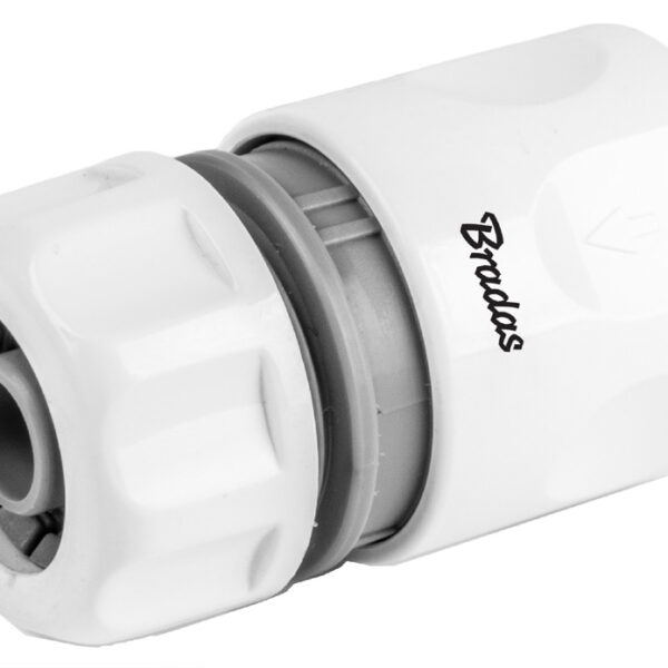 Bradas slangaansluiting WHITE LINE, 1/2', wit