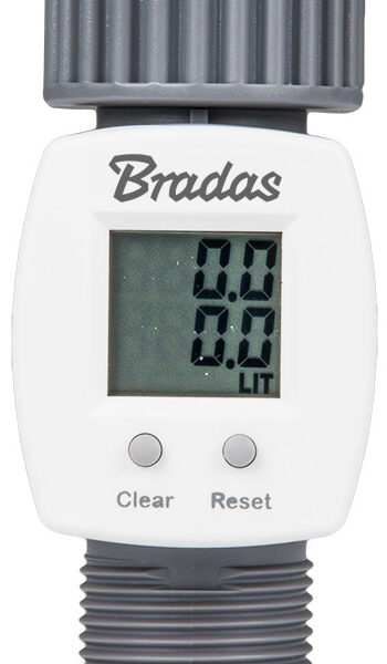 Bradas digitale watermeter WHITE LINE, 3/4', grijs/wit