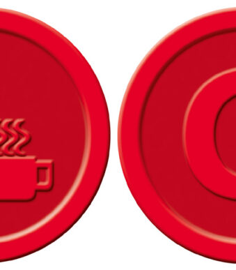 sigel waardemunten ´Dranken´, van kunststof, rood