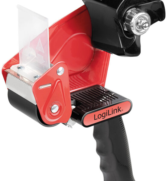 LogiLink handafroller voor verpakkingstape/plakband, zwart/rood