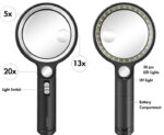 LogiLink loep met handgreep, UV- en LED-Licht, rond, zwart