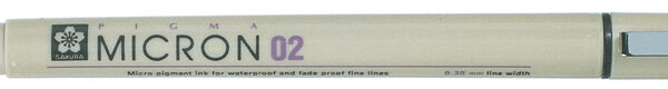 SAKURA Fineliner PIGMA MICRON 02, zwart, 0,3mm