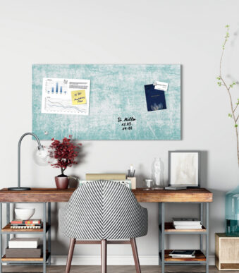 sigel glas-magneetbord artverum Turquoise Wall, (B)910 mm x (H)460 mm