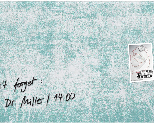 sigel glas-magneetbord artverum Turquoise Wall, (B)910 mm x (H)460 mm