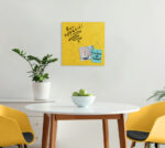 sigel glas-magneetbord artverum Yellow Structure, (B)480 mm x (H)480 mm