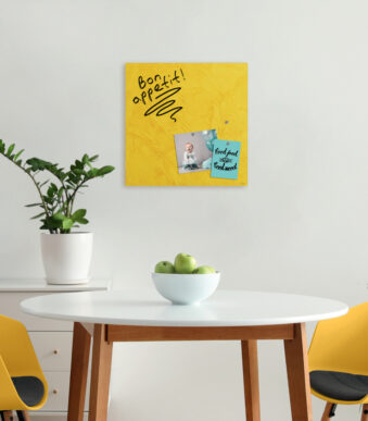 sigel glas-magneetbord artverum Yellow Structure, (B)480 mm x (H)480 mm