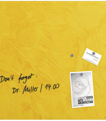 sigel glas-magneetbord artverum Yellow Structure, (B)480 mm x (H)480 mm