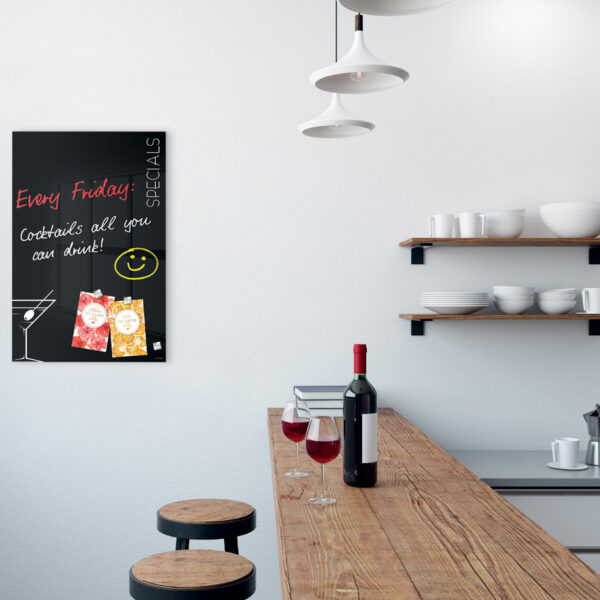 sigel glas-magneetbord artverum Cocktail, (B)400 x (H)600 mm