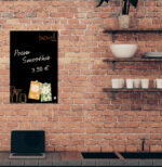 sigel glas-magneetbord artverum Drinks, (B)400 x (H)600 mm, zwart