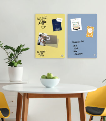 sigel glas-magneetbord artverum, pastelgeel, (B)600 mm x (H)400 mm