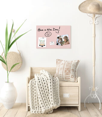 sigel glas-magneetbord artverum, rosé, (B)600 x (H)400 mm